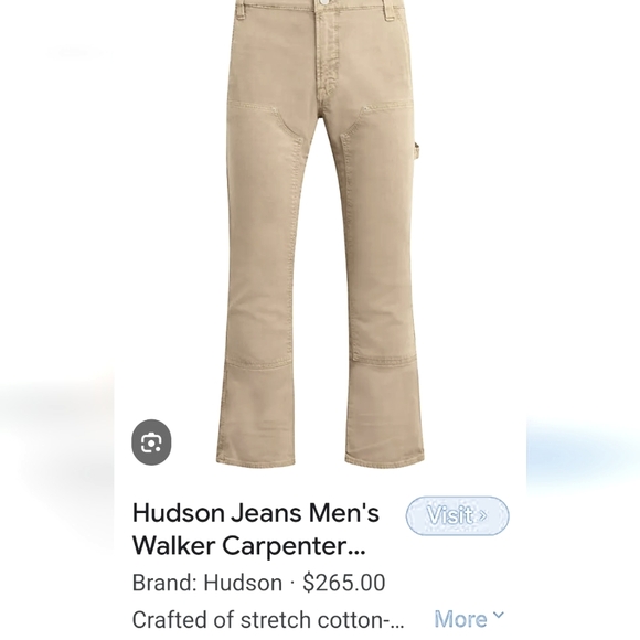 Hudson Jeans 38x30 in khaki. - Picture 2 of 5